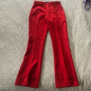 Express High Waisted Flare Pant (Red)